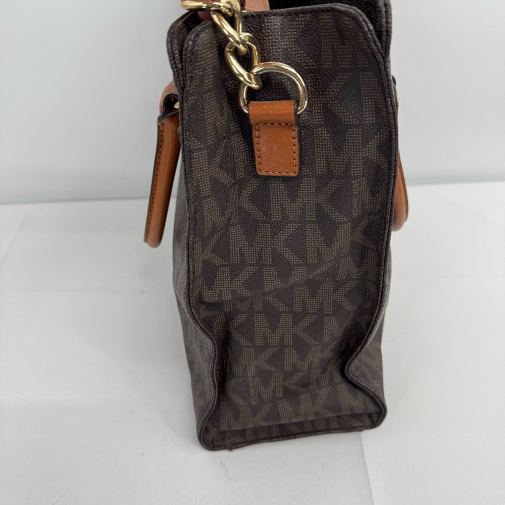 MICHAEL KORS Hamilton Large Shoulder Tote Monogram Brown Bags - Picture 4 of 16